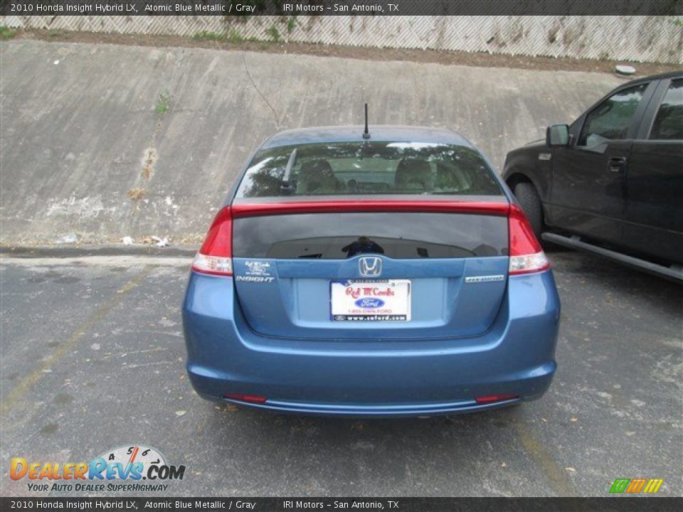 2010 Honda Insight Hybrid LX Atomic Blue Metallic / Gray Photo #6