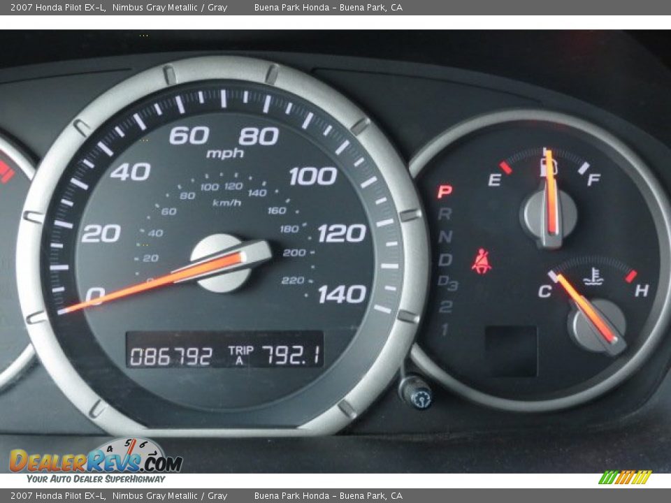 2007 Honda Pilot EX-L Nimbus Gray Metallic / Gray Photo #2