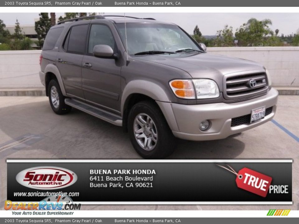 2003 Toyota Sequoia SR5 Phantom Gray Pearl / Oak Photo #1