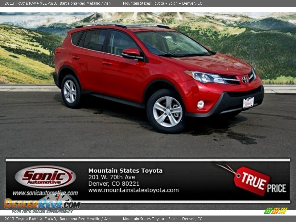 2013 Toyota RAV4 XLE AWD Barcelona Red Metallic / Ash Photo #1