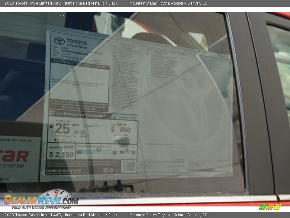 2013 Toyota RAV4 Limited AWD Barcelona Red Metallic / Black Photo #10