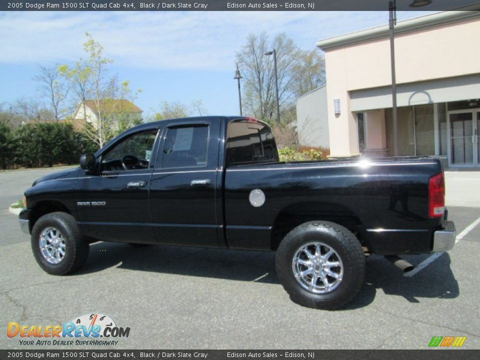 2005 Dodge Ram 1500 SLT Quad Cab 4x4 Black / Dark Slate Gray Photo #4