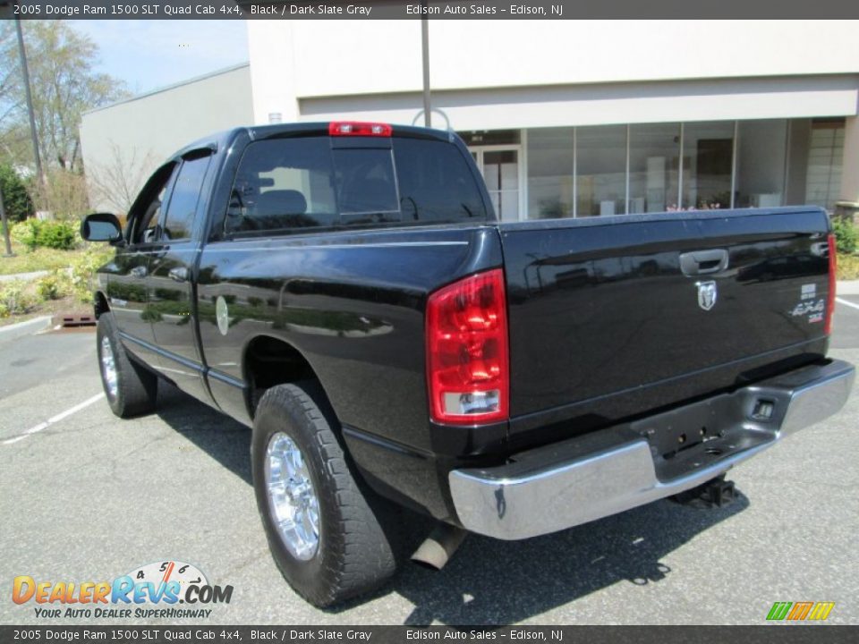2005 Dodge Ram 1500 SLT Quad Cab 4x4 Black / Dark Slate Gray Photo #5