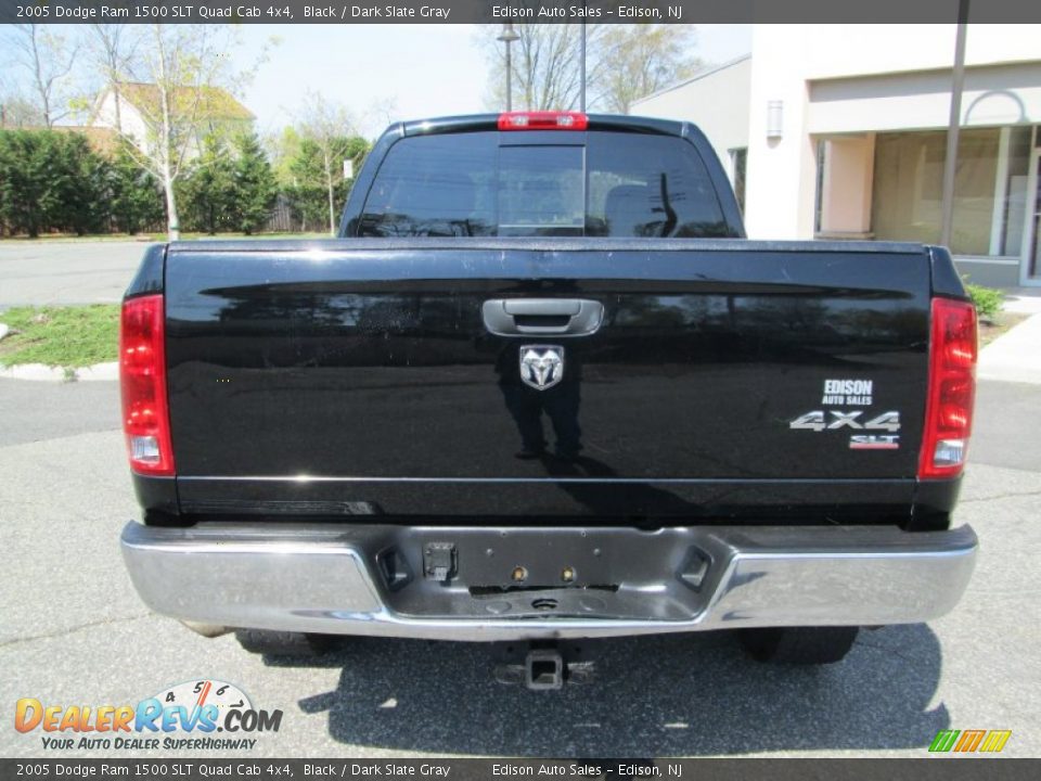 2005 Dodge Ram 1500 SLT Quad Cab 4x4 Black / Dark Slate Gray Photo #6