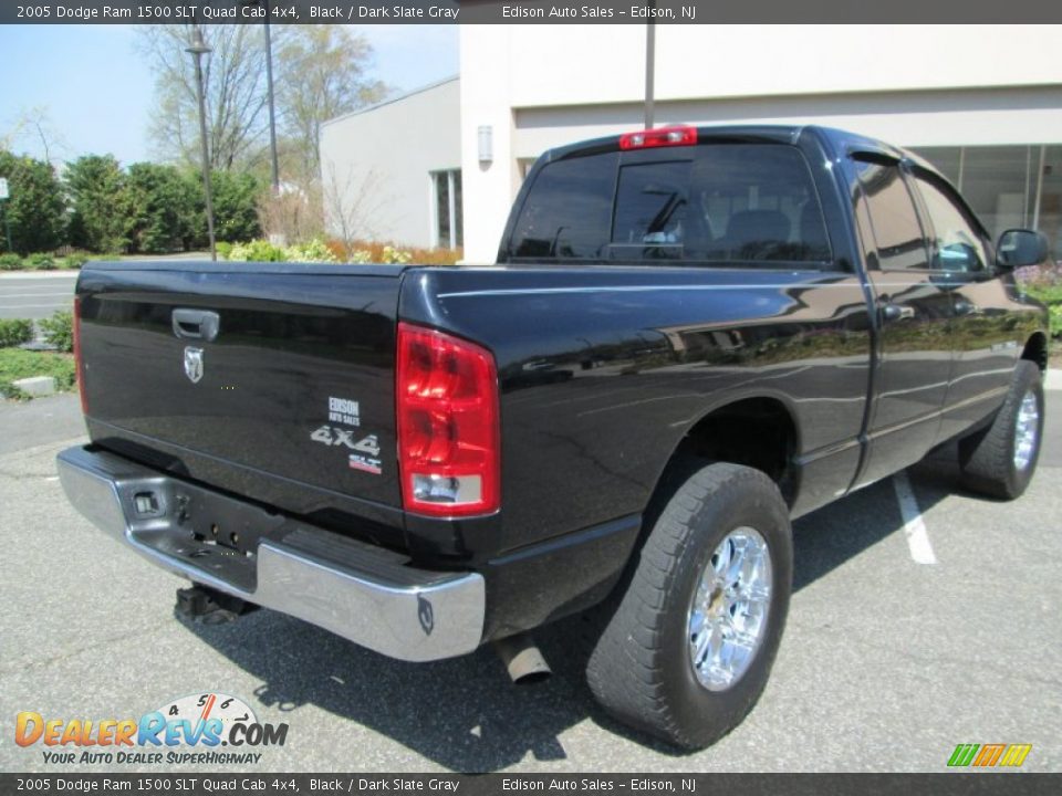 2005 Dodge Ram 1500 SLT Quad Cab 4x4 Black / Dark Slate Gray Photo #8