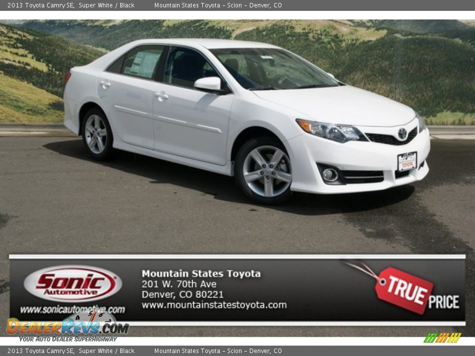 2013 Toyota Camry SE Super White / Black Photo #1