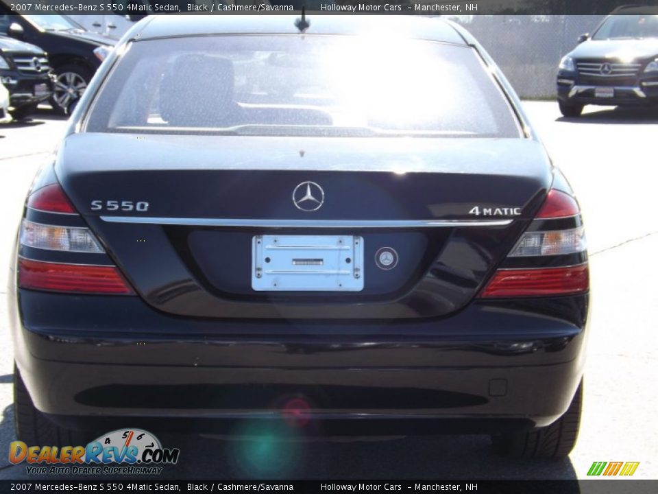 2007 Mercedes-Benz S 550 4Matic Sedan Black / Cashmere/Savanna Photo #4