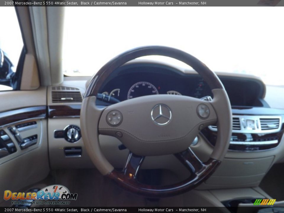 2007 Mercedes-Benz S 550 4Matic Sedan Black / Cashmere/Savanna Photo #7