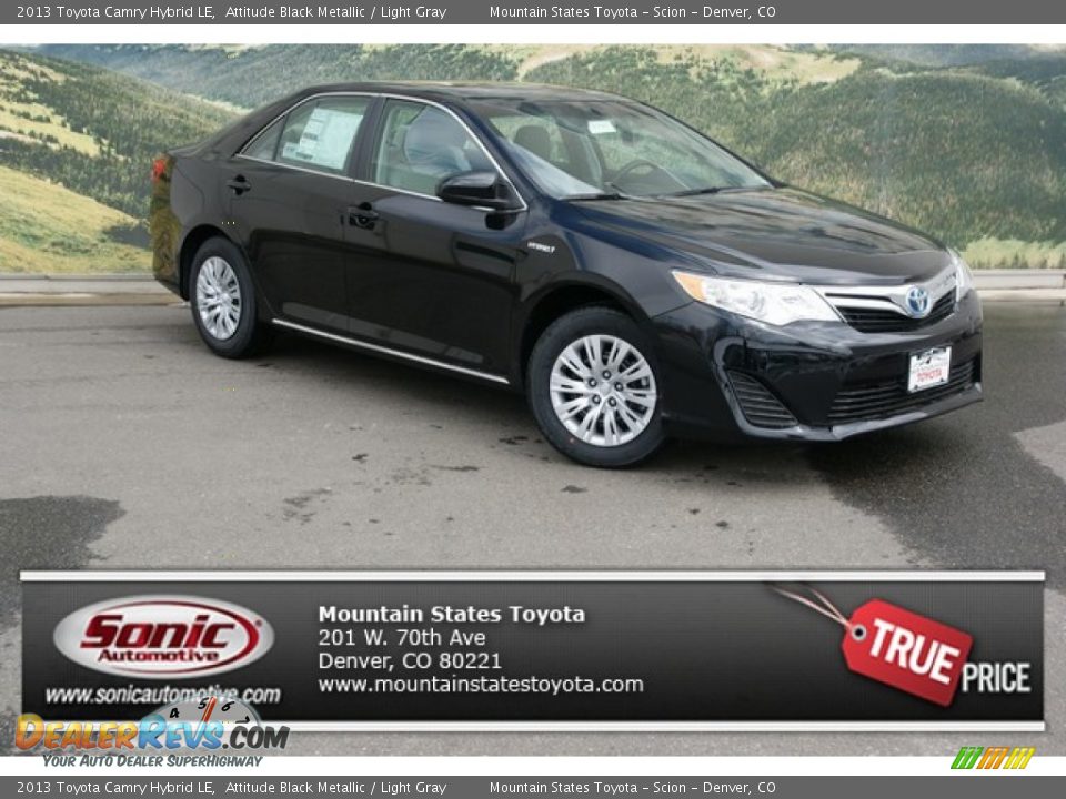 2013 Toyota Camry Hybrid LE Attitude Black Metallic / Light Gray Photo #1
