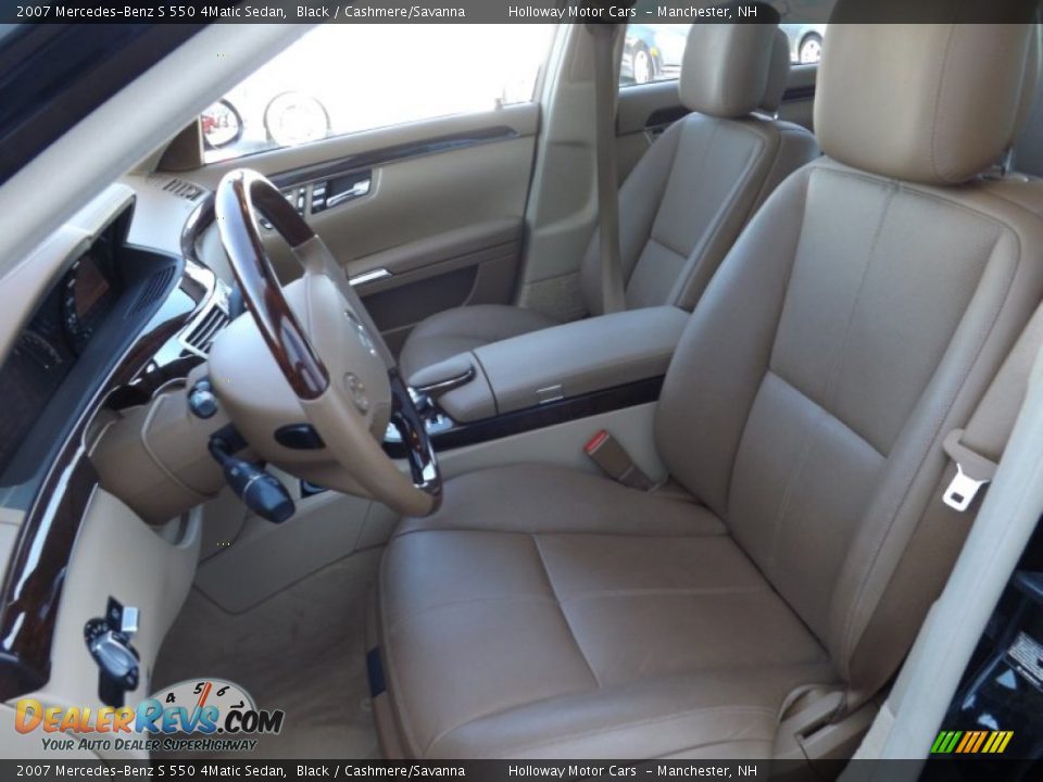 2007 Mercedes-Benz S 550 4Matic Sedan Black / Cashmere/Savanna Photo #11