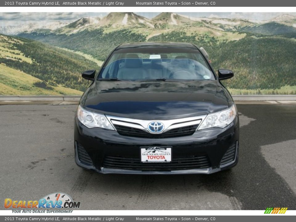 2013 Toyota Camry Hybrid LE Attitude Black Metallic / Light Gray Photo #3