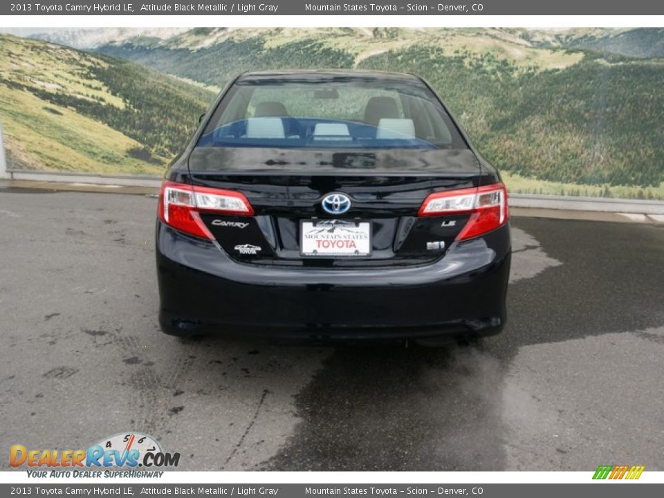 2013 Toyota Camry Hybrid LE Attitude Black Metallic / Light Gray Photo #4