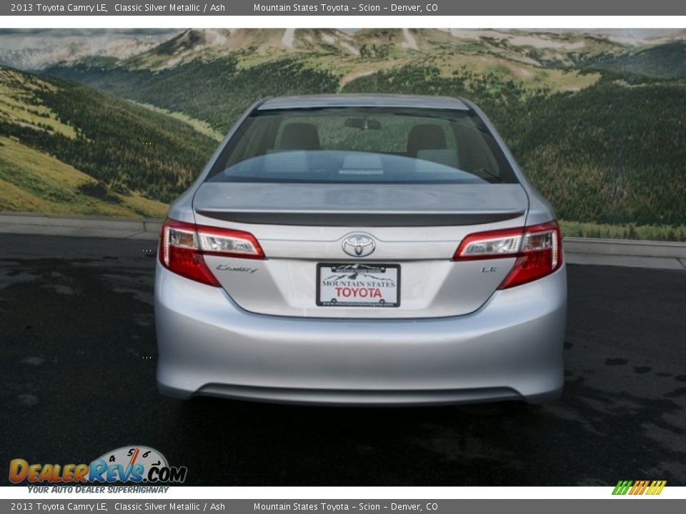 2013 Toyota Camry LE Classic Silver Metallic / Ash Photo #4