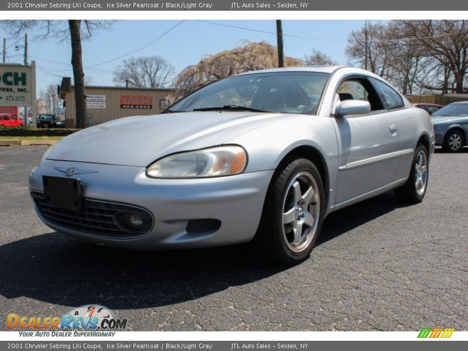 2001 Chrysler Sebring LXi Coupe Ice Silver Pearlcoat / Black/Light Gray Photo #1
