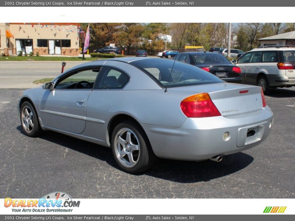 2001 Chrysler Sebring LXi Coupe Ice Silver Pearlcoat / Black/Light Gray Photo #4