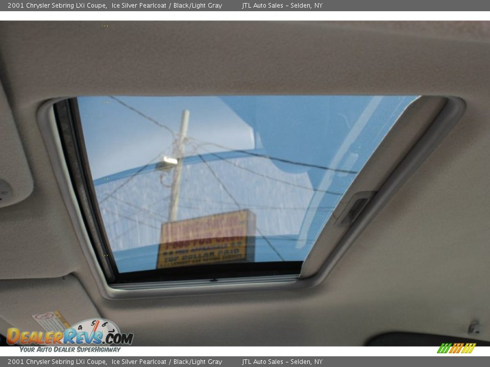2001 Chrysler Sebring LXi Coupe Ice Silver Pearlcoat / Black/Light Gray Photo #12