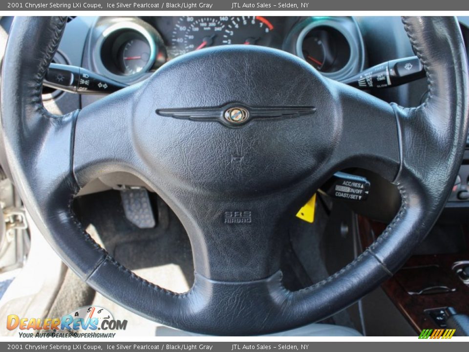 2001 Chrysler Sebring LXi Coupe Ice Silver Pearlcoat / Black/Light Gray Photo #15