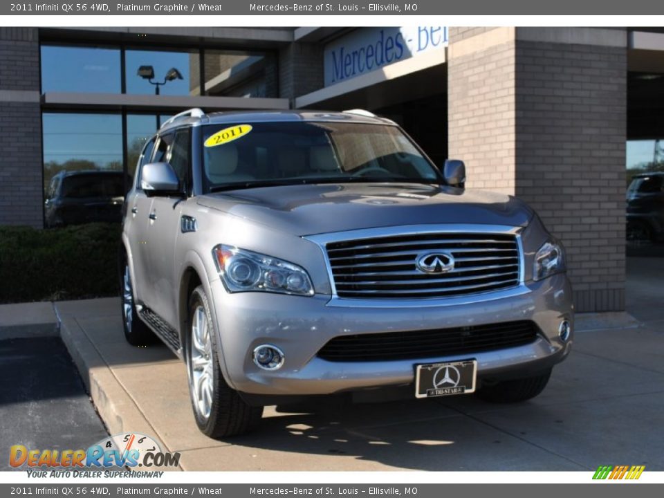 2011 Infiniti QX 56 4WD Platinum Graphite / Wheat Photo #1