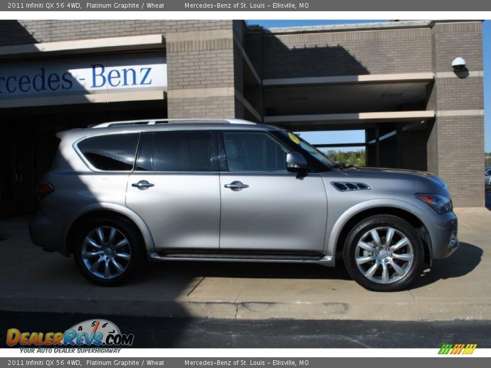 2011 Infiniti QX 56 4WD Platinum Graphite / Wheat Photo #8