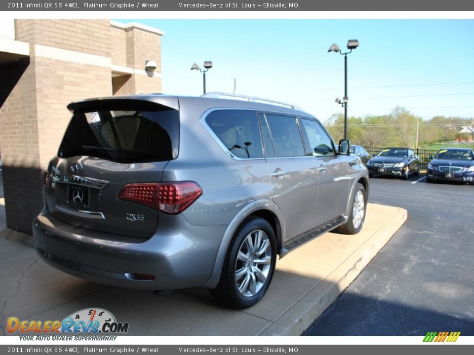 2011 Infiniti QX 56 4WD Platinum Graphite / Wheat Photo #10