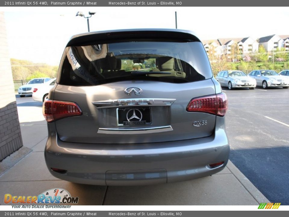 2011 Infiniti QX 56 4WD Platinum Graphite / Wheat Photo #11