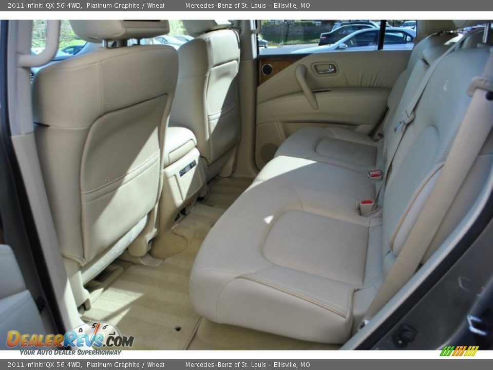 2011 Infiniti QX 56 4WD Platinum Graphite / Wheat Photo #16