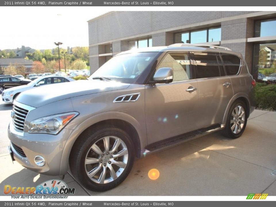 2011 Infiniti QX 56 4WD Platinum Graphite / Wheat Photo #19