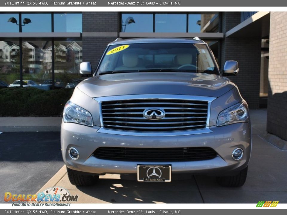 2011 Infiniti QX 56 4WD Platinum Graphite / Wheat Photo #20