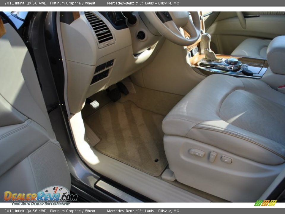 2011 Infiniti QX 56 4WD Platinum Graphite / Wheat Photo #21
