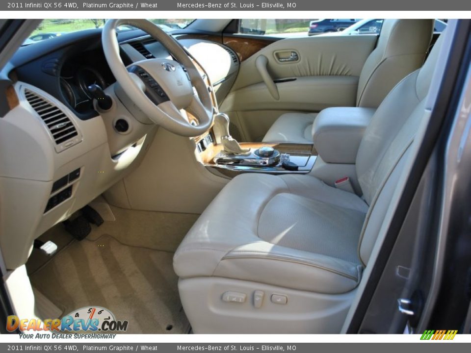2011 Infiniti QX 56 4WD Platinum Graphite / Wheat Photo #22