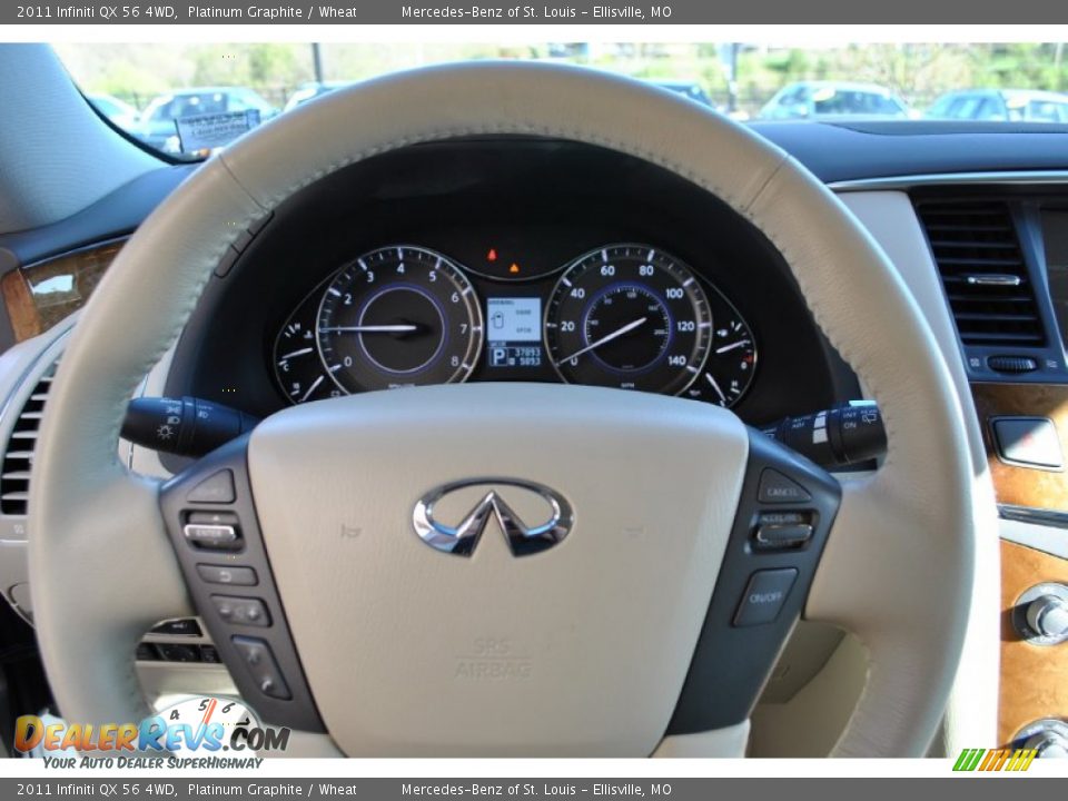 2011 Infiniti QX 56 4WD Platinum Graphite / Wheat Photo #26