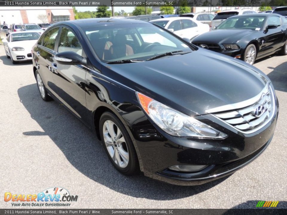 2011 Hyundai Sonata Limited Black Plum Pearl / Wine Photo #1