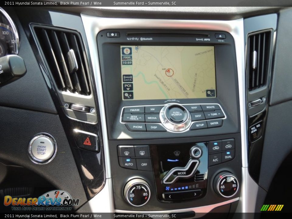 2011 Hyundai Sonata Limited Black Plum Pearl / Wine Photo #20