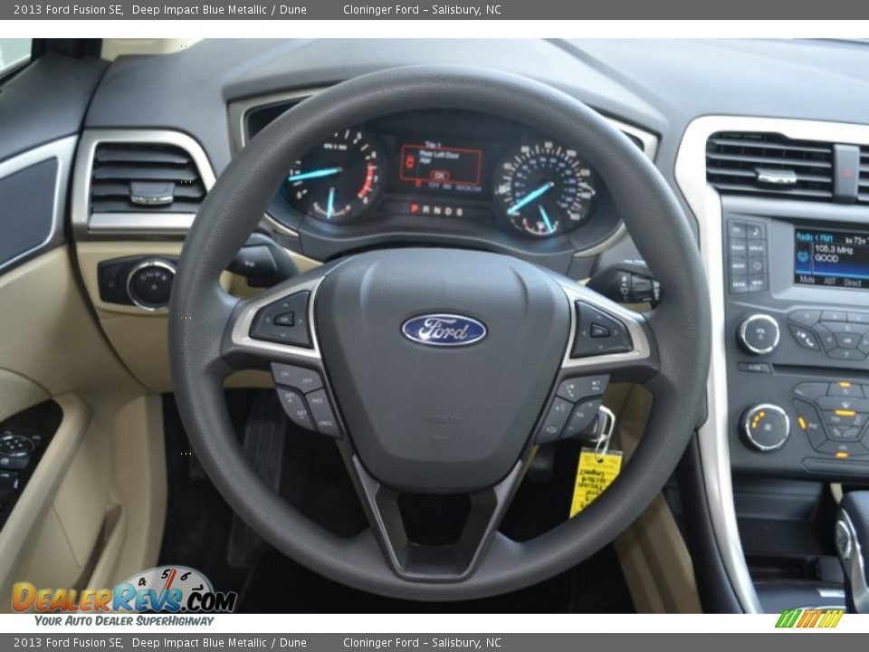 2013 Ford Fusion SE Deep Impact Blue Metallic / Dune Photo #21
