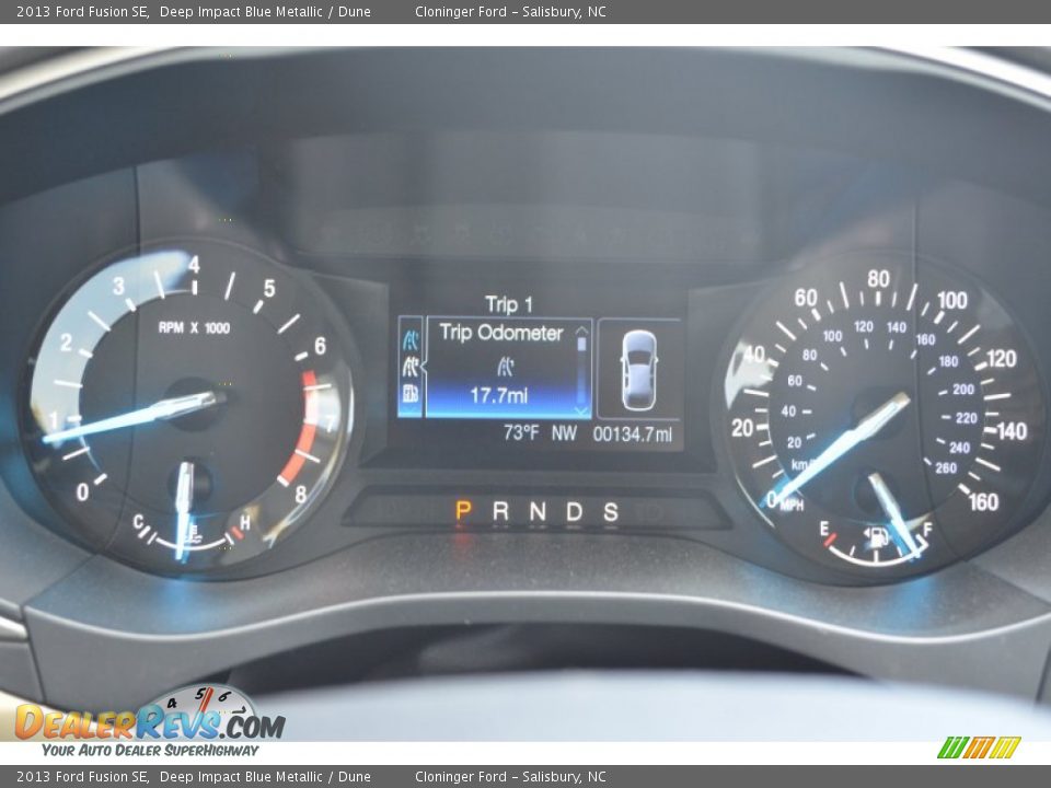 2013 Ford Fusion SE Deep Impact Blue Metallic / Dune Photo #24