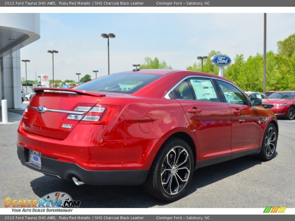 2013 Ford Taurus SHO AWD Ruby Red Metallic / SHO Charcoal Black Leather Photo #3