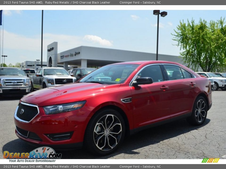 2013 Ford Taurus SHO AWD Ruby Red Metallic / SHO Charcoal Black Leather Photo #6