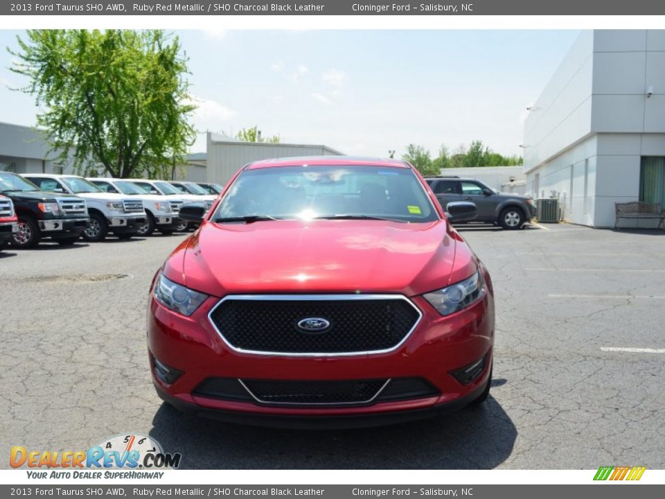 2013 Ford Taurus SHO AWD Ruby Red Metallic / SHO Charcoal Black Leather Photo #7