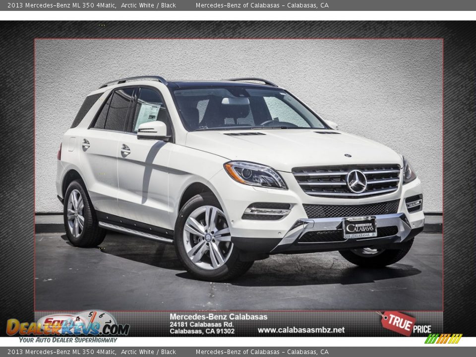 2013 Mercedes-Benz ML 350 4Matic Arctic White / Black Photo #1