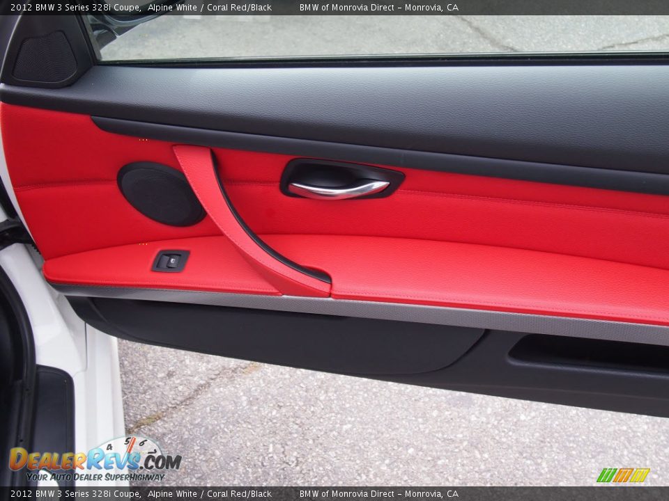 2012 BMW 3 Series 328i Coupe Alpine White / Coral Red/Black Photo #3