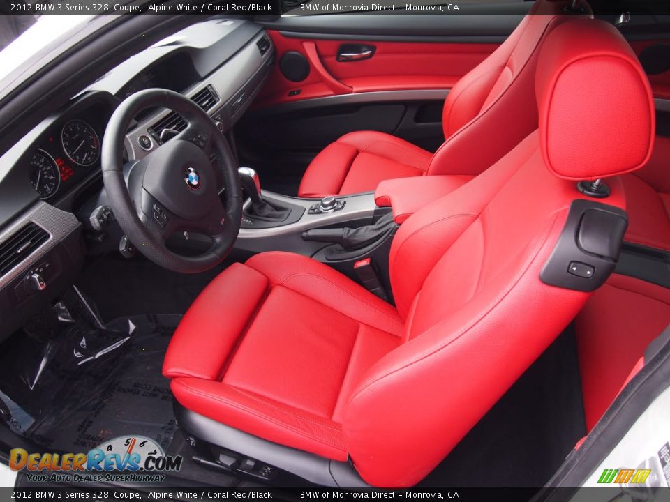Coral Red/Black Interior - 2012 BMW 3 Series 328i Coupe Photo #10