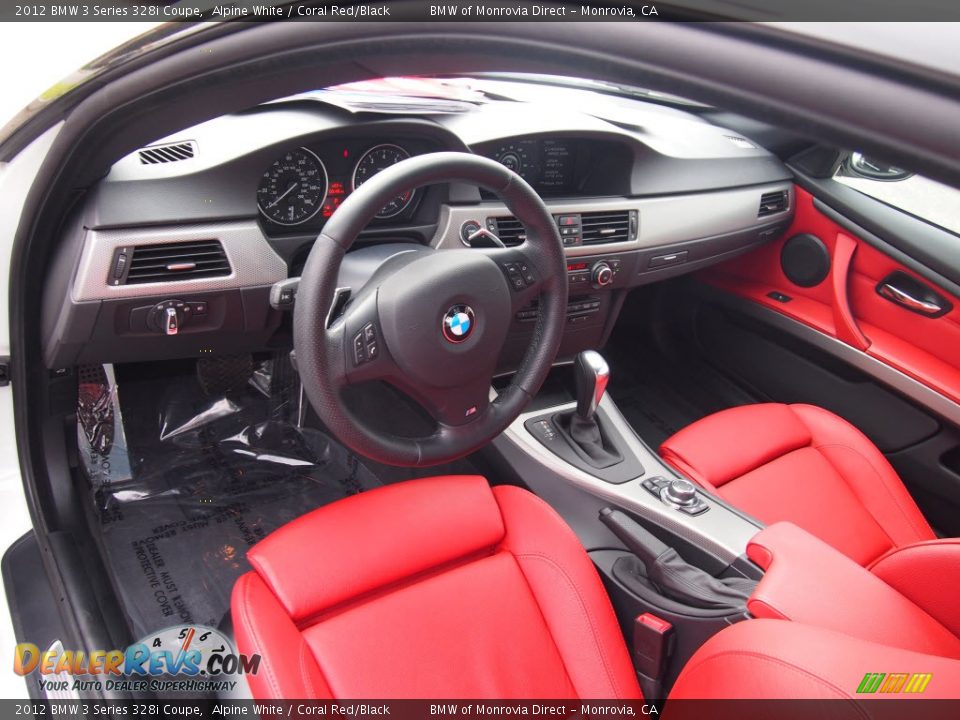 Coral Red/Black Interior - 2012 BMW 3 Series 328i Coupe Photo #11