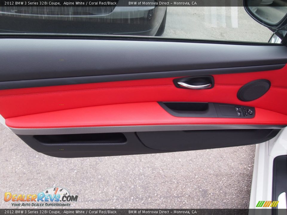 2012 BMW 3 Series 328i Coupe Alpine White / Coral Red/Black Photo #12