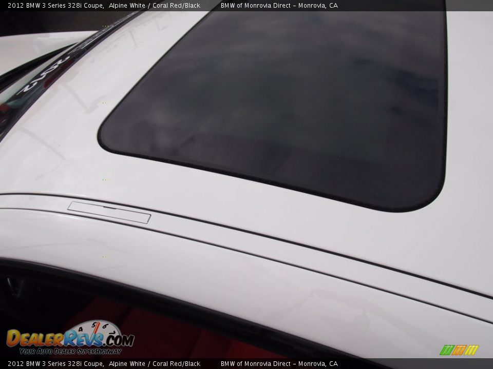 2012 BMW 3 Series 328i Coupe Alpine White / Coral Red/Black Photo #13