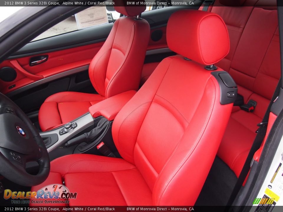 Coral Red/Black Interior - 2012 BMW 3 Series 328i Coupe Photo #14