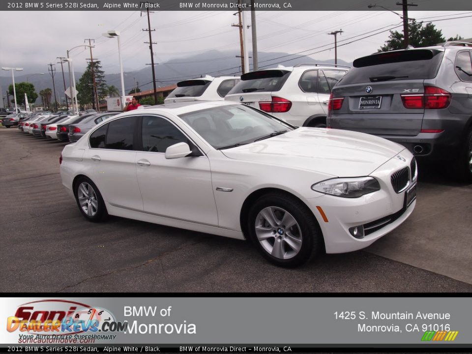2012 BMW 5 Series 528i Sedan Alpine White / Black Photo #1