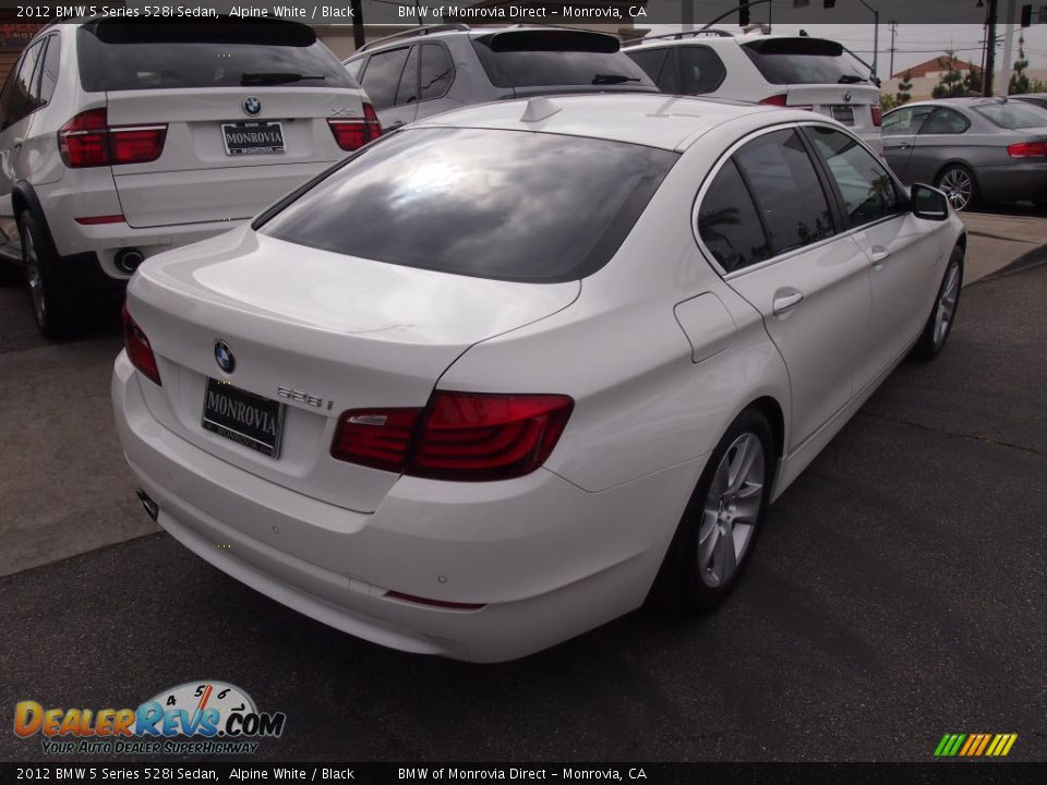 2012 BMW 5 Series 528i Sedan Alpine White / Black Photo #9