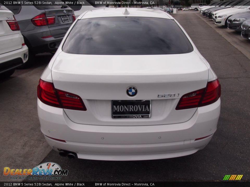 2012 BMW 5 Series 528i Sedan Alpine White / Black Photo #10