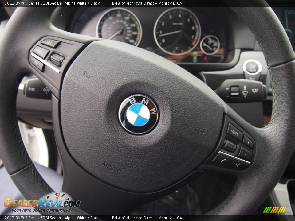 2012 BMW 5 Series 528i Sedan Alpine White / Black Photo #20