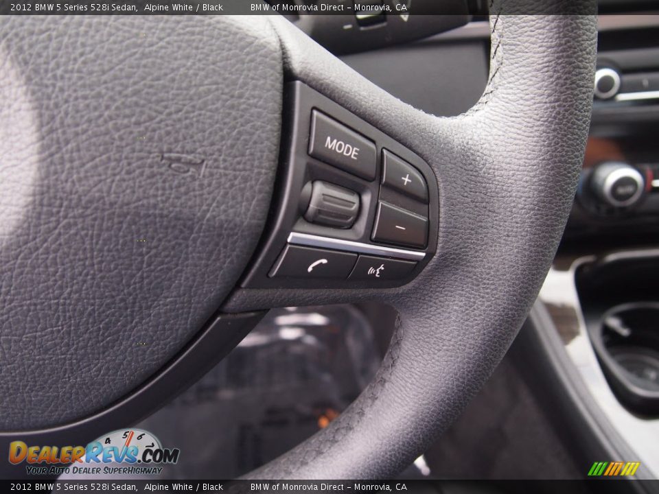 2012 BMW 5 Series 528i Sedan Alpine White / Black Photo #22
